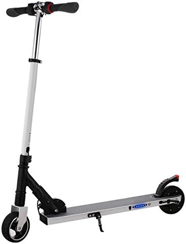 High Speed Aluminum Alloy Lightweight Foldable Carry Design Commute Electric Scooter E-scooter for Adults Teens Kids Age 8+, US Stock (White)
