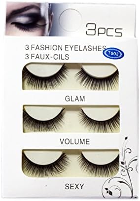 Melon Hair Thick False Eyelash 100% Real 3D Imitation Mink Fur Eyelashes 3 Pair Professional Hand-made Lashes (T603)
