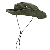 FALETO Outdoor Boonie Hat Wide Brim Breathable Safari Fishing Hats UV Protection Foldable Military Cap