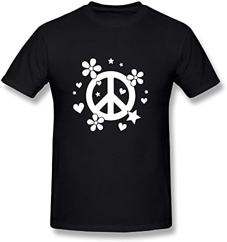 Peace Signs In Black And White Mens Fashion Teeshirt