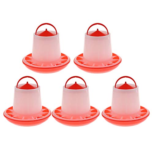 B Blesiya 5X Futter- und Wasserspender für Geflügel, Hühner, Küken, Hennen, Vögel, Wachteln usw. – Bild 3
