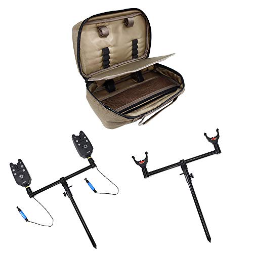 Hirisi Tackle – Kit D’accessoires Pour Pêche à La Carpe – Avec Porte-canne, Buzz Bar, Pique, écureuil Et Alarme