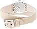 Swatch Cuepli Beige Dial Stainless Steel Leather Strap Ladies Watch YSS280