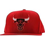 Mitchell & Ness Wool Solid Mens Snapback Hat Red