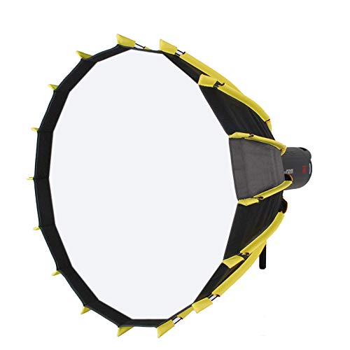 Life of Photo Deep para Softbox Ø 70 cm für Bowens & Mettle mit Grid, Parabol-Form Fotostudio Blitz Studioblitz