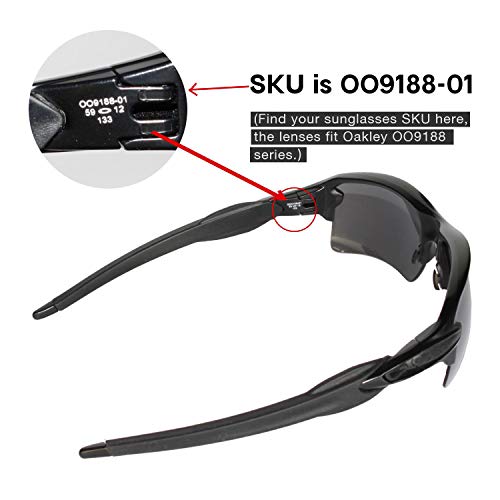 Walleva Replacement Lenses for Oakley Flak 2.0 XL Sunglasses - 26 Options Available (Fire Red Mirror Coated - ISARC Polarized) - Thumbnail 5