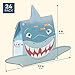 Juvale Shark Favor Boxes - 24-Pack Paper Treat Boxes with Die-Cut Shark Design, Sea Themed Party Favors Boxes, Goodie Gift Loot Boxes, Kids Birthday Party Supplies, 6 x 2.1 x 7.75 Inches