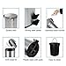 H+LUX Small Garbage Can with Lid,Small Trash Can for Bathroom,Bedroom,Office,Step Trash Can with Soft Close Lid , Brushed Stainless Steel Trash Can,3 Liter/0.8 Gallon