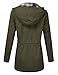 Doublju Womens Hooded Military Anorak Jacket With Pockets