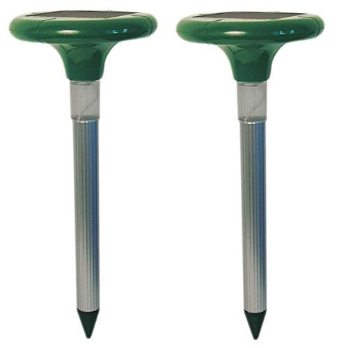 Pestbye® Advanced Ultrasonic Solar Mole Deterrent & Repeller with LED Light - Set of 2