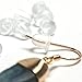 Natural Stone Wire Wrap Dangle Drop Earrings Gold Plated 925 Sterling Silver Hook/Turquoise Round Cut