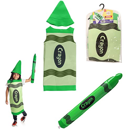 DRESS 2 PLAY Crayon Pretend Costume, Dress up Set with Hat and Blow up