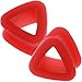 (1 Pair ONLY) Triangle Flexible Silicone Flesh tunnel Ear Gauge Plug Size Available 6g (4mm) to 1