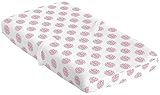 BreathableBaby Changing Pad Cover, Dahlia Fashion/Pink/Gray