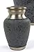Funeral Urn by Liliane - Cremation Urn for Human Ashes - Hand Made in Brass and Hand Enameled - Fits a Small Amount of Cremated Remains of Adults - Display Burial Urn at Home or in Niche at Columbarium - Marble Model (Slate, Keepsake)