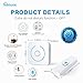 Wireless Doorbell Door Bell Chime - Push Button & 2 Receivers Waterproof Portable Remote Control Home Security Ringer Kit Long Range 32 Melodies for Home White (2 Battery Operated Receivers +1 Button)