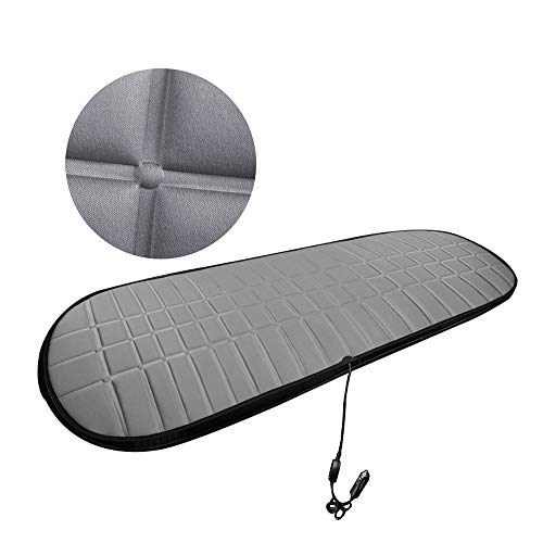 Car Heated Seat Cushion Pad, Elevin(TM) 2PCS Black Car Heated Seat Cushion Cover Auto 12V Heating Heater Warmer Pad Winter (Grey) - Thumbnail 5