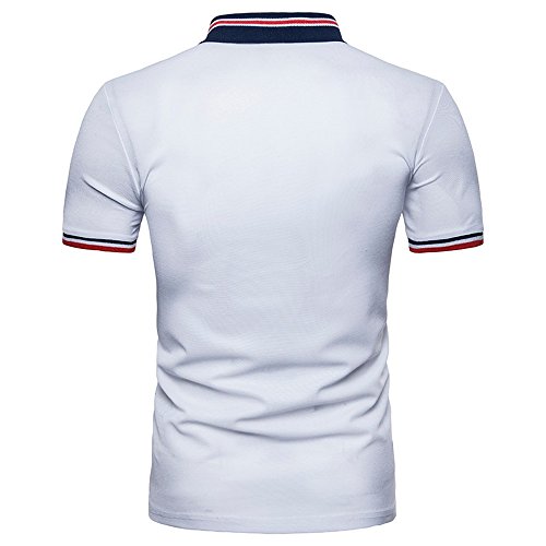 SMALLE◕‿◕ 2019 Men's Shirt,Summer Flag Print Sports Pullover Short Sleeve Casual Top-‘Independence Day’ Line White