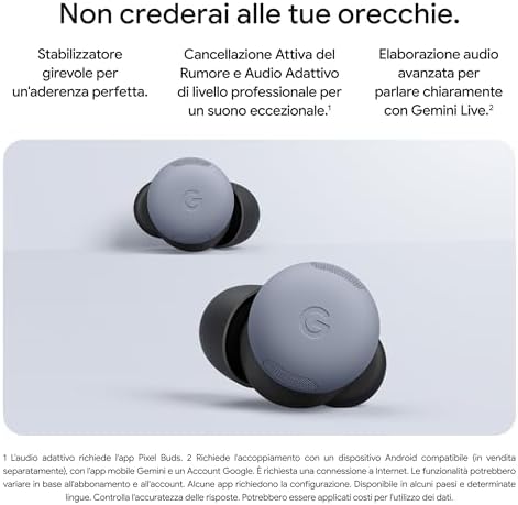 Pixel Buds Pro 2 - Auricolari wireless con cancellazione attiva del rumore - Cuffie Bluetooth - Grigio creta