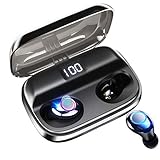 Wireless Earbuds CASECUBE Wireless Headphones Bluetooth 5.0 Earbuds 145H Playtime Noise Cancelling Earbuds Stereo Hi-Fi Wireless Earphones with 4000mAh Charging Case LED Battery Display