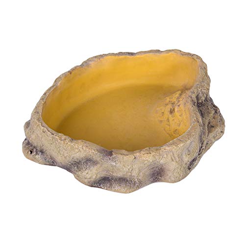 REPTIZOO Large Reptile Water Bowl Terrarium Water Dish Food Feeding