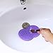ESARORA Makeup Brush Cleaning Mat, Makeup Brush Cleaner Set of 3 Mini Cosmetic Brush Cleaner Mat Portable Washing Tools (Purple)