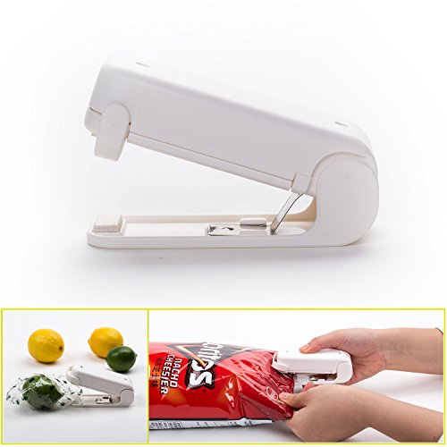 Portable Mini Bag Heat Sealer - Heat Press Machine for Sealing & Resealing Food Storage, Chips, Candy, Snacks, Groceries, Plastic Bags - Battery Operated Food Snacks Resealer (Best Of Waste Craft Ideas For Kids)