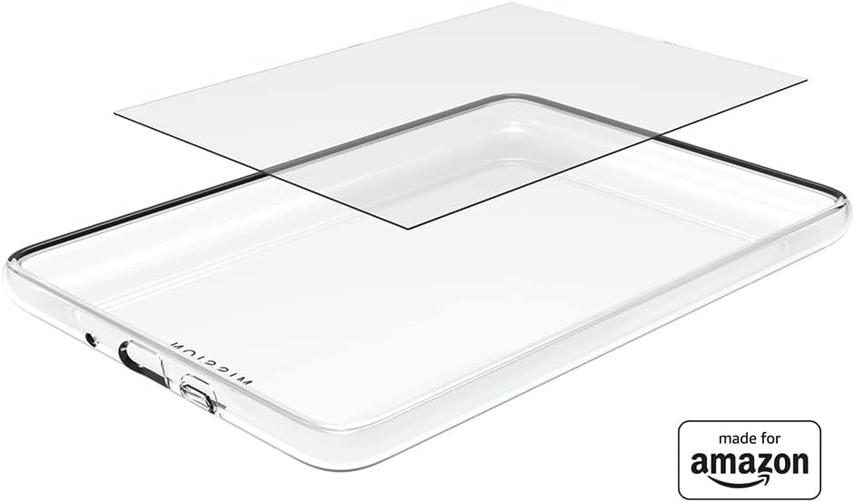 MISSION CABLES Clear Case & Glass Screen Protector for Kindle 2022