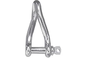 MarineNow 316 Stainless Steel Twist Shackle Marine Grade Choose Size and Pack Quantity