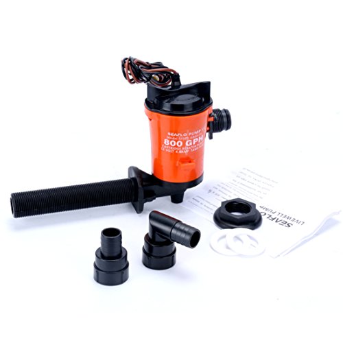Seaflo 12v 800gph Livewell Live Bait Tank Aerator Submersible Boat