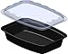 Snap Pak 12010 Storage Containers 28 oz. Clear Lid/Black Base BPA Free, Microwave, Freezer & Dishwasher Safe Air Tight Seal, Very Durable Keeps Food F