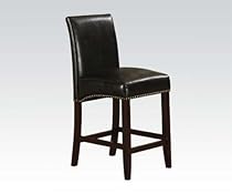 ACME Furniture 96169 Jakki Counter Height Chair (Set of 2), Black PU