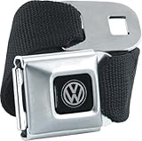 Brand New Officially Licnesed Black Volkswagen Seatbelt Belt, One Size Fits Most
