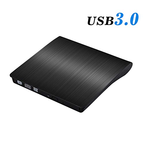 External CD Drive - [Updated Version] USB 3.0 Portable CD/DVD/-RW Drive Slim DVD/CD ROM Rewriter Burner Writer, High Speed Data Transfer for Laptop/Macbook/Desktop/MacOS/Windows10/8/7 (Black) - Thumbnail 7
