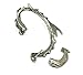 Hujinlder Retro Dragon Ear Wrap Cuff Earring Punk Rock Right Ear (Antique Silver)