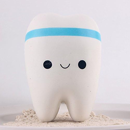 TAIlF Slow Rising Squishies Soft Toy Stress Relief Hand Wrist Toy for Adults and Kids - Blue Teeth Shape