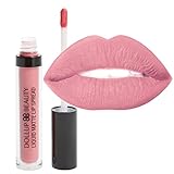 Dollup Beauty Creme-De-Matte Liquid Lipstick. No-Smudge, No-Fade, Long Lasting, Waterproof Formula. Perfect Wedding Makeup Bride Lips. (KKW Lip Color) Neutral Pink
