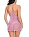 Avidlove Women Babydoll Lingerie Lace Chemise Halter Nightwear Teddy Dress (S, Purple(#5092))