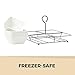 4 Piece Condiment Server Set, Tabletop Serving Trays for Parties, Serving Bowls for Parties with Rack Holder, Ceramic Dip Bowls for Snacks, Relish Tray for Entertaining