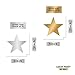 Lucky Party 30PCS Star Decorations in Silver & Gold Swirl Decorations Perfect for 50th Birthday Decorations Christmas Decorations Wedding Decorations