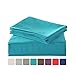 HollyHOME 1500 Soft Brushed Microfiber Bed Sheet Set, 4 Pieces Twin Size Sheets, Teal