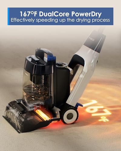 Tineco CARPET ONE Cruiser Smart Carpet Cleaner, Self-Cleaning and FlashDry, Deep Cleaning for Pet, Carpet and Upholstery, 167℉ PowerDry, 130W Powerful suction SmoothPower