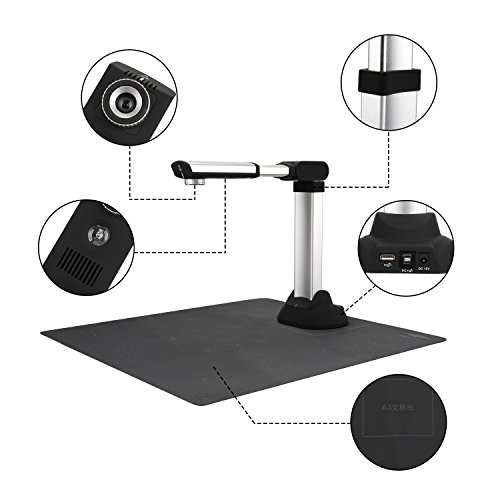 Eloam document camera scanner S1000A3 with 10 MegaPixel HD High-Definition A3 Capture Size,Smart OCR HighSpeed Document Camera