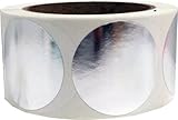 Metallic Silver Color Coding Labels Round Circle Dots 2 Inch 500 Total Adhesive Stickers