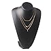 Layered Necklaces Long Chain Hamsa Hand of Fatima Evil Eye Necklaces Pendant for Women Rose Gold