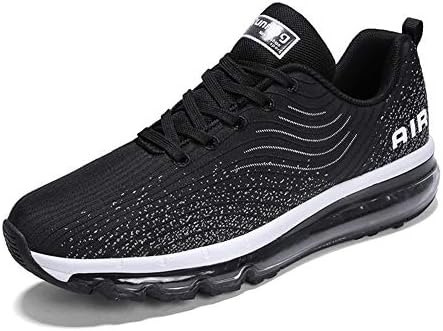 populalar Mens Womens Trainers Lightweight Air Cushion Running Shoes Breathable Shock Absorbing Sport Sneakers Outdoor Fitness Athletic Jogging Shoes Red Black Orange Pink Size 2-11.5 UK