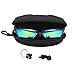 Bezzee-Pro Swimming Goggles for Adult Men and Women - UV Protected - Anti-Fog Unisex Swim Goggles (Black/Multi-Color Mirror)