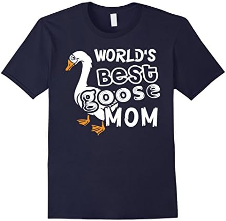 Men's Goose Tshirt - World Best Goose Mom Shirt Small Navy