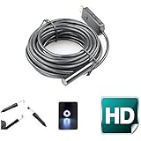 Fotocamera Ispezione Flessibile Endoscopio USB 15m - Fotocamera Impermeabile Con Luce LED, Per Ispezioni In Spazi Stretti Fotocamera Periscopio 15m - Foto 4