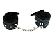 Lalang Black PU Plush Handcuffs Sex Toys Bondage Flirt Toys